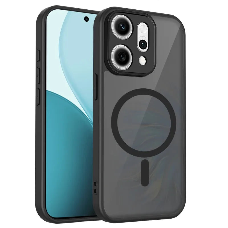 Case For OPPO Reno 15 Pro Max 15F 14F 13F 12F Matte Clear Magnetic Shockproof Cover For OPPO Reno 13  14 15 Pro Mini