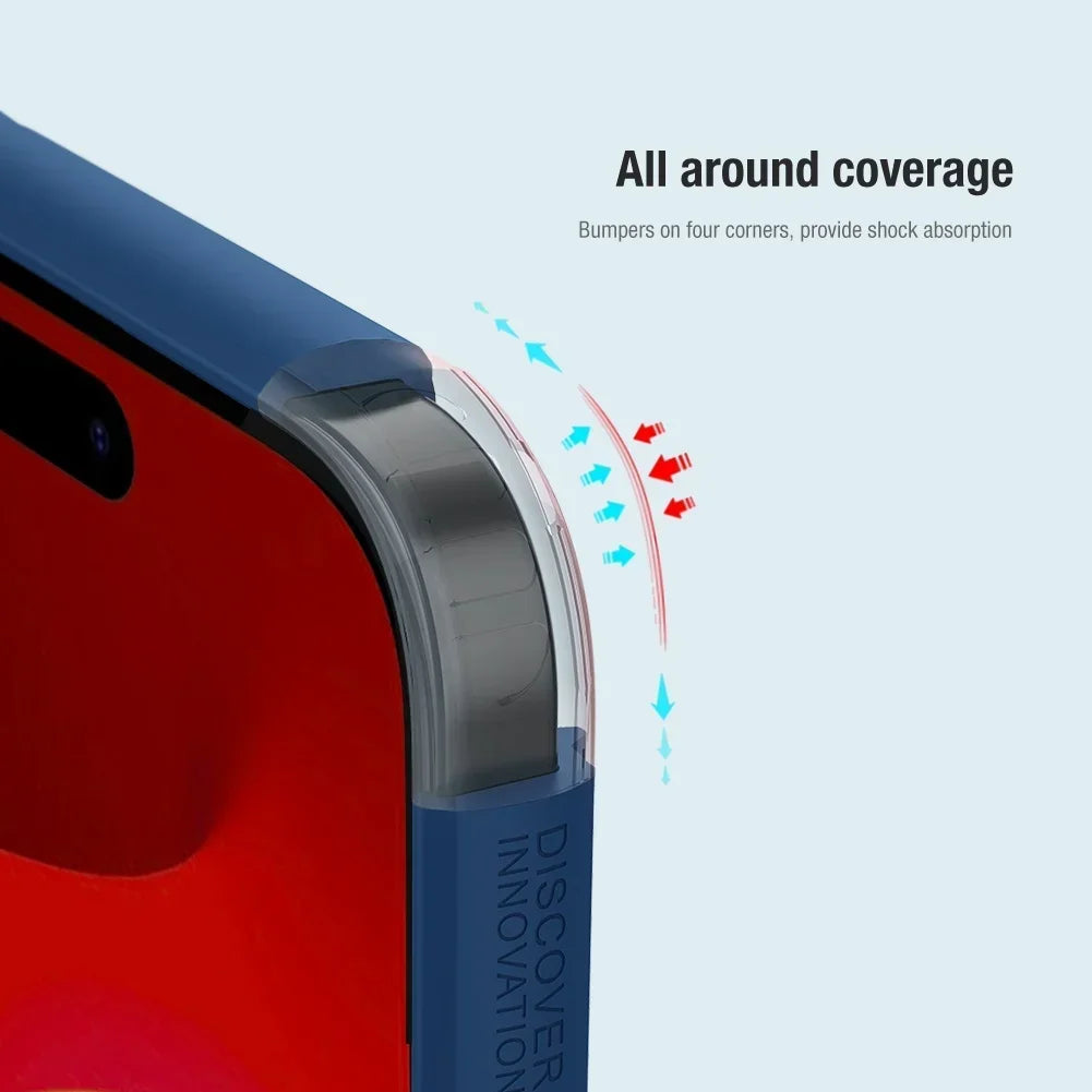Nillkin Super Frosted Shield Pro Case For iPhone 17 16 15 Pro Max Plus TPU + PC Anti Fingerprint Shockproof Back Cover