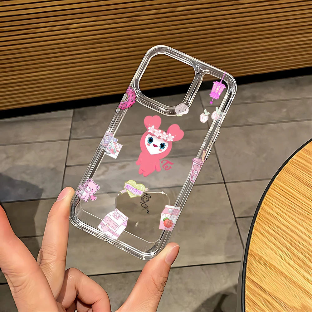 Super cute Kpop girl group T-Twice Phone Case for iPhone 17 16e 16 15 14 13 12 11 Pro Max 7 8 Plus X XR Airbag Anti Clear Cover
