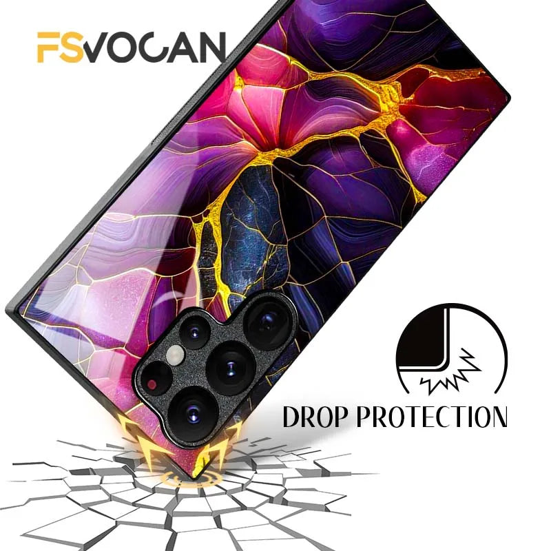 Ethereal Aureate Kintsugi Amethyst Eclogue For Samsung Galaxy S26 S25 S24 S23 S22 S21 S20 Plus Ultra A53 A32 A33 A34 A35 A55