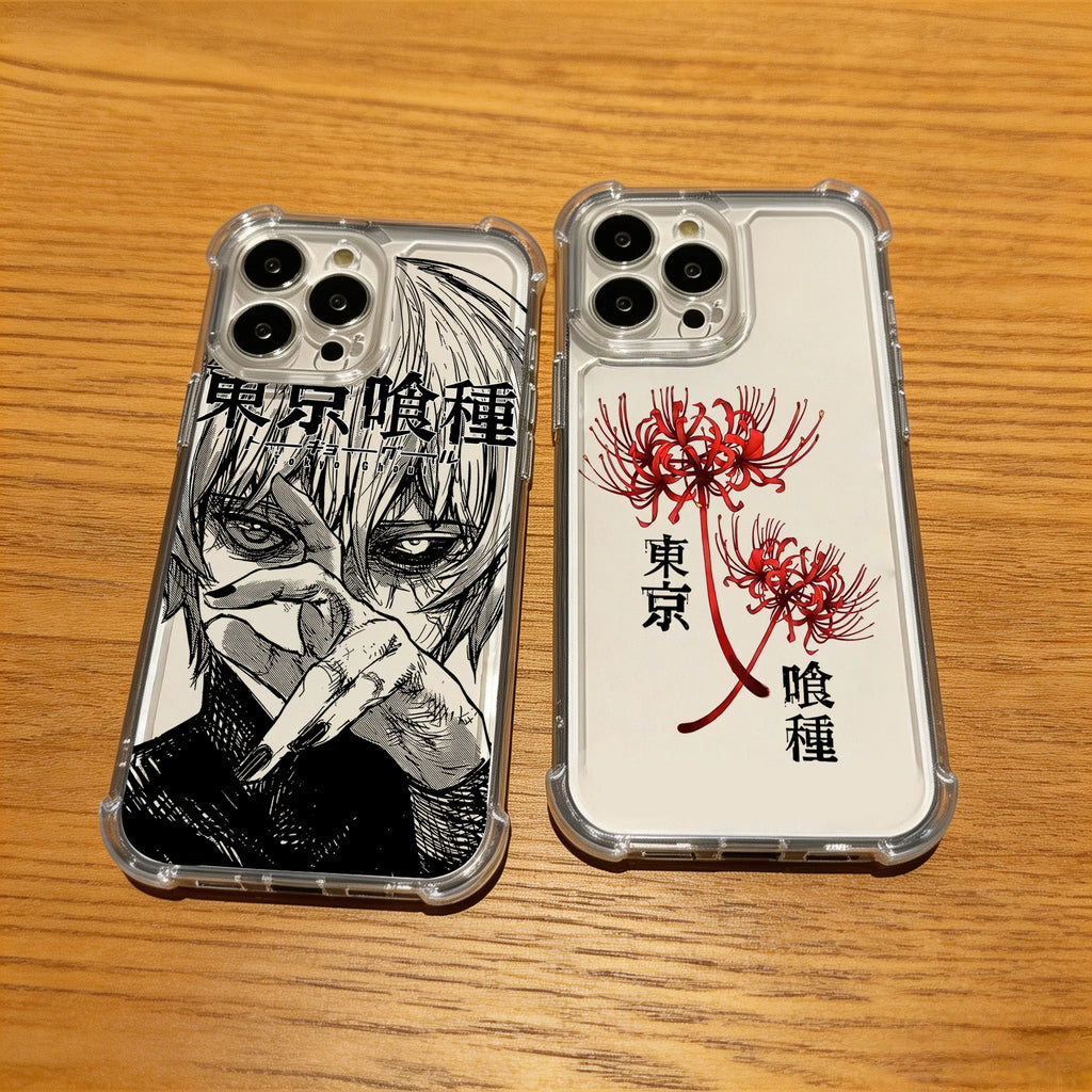 Anime Cool Tokyo Ghoul Phone Case For iPhone 17 16e 16 15 14 13 12 11 Mini Air Pro Max XR XSMax 7 8 Plus Anti Fall Transparent
