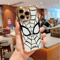 S-pider-ManS Cute For iPhone 17 AIR 16E 16 15 14 13 12 11 XS Pro Max mini Plus Plating Anti-Fall Cool Phone Case