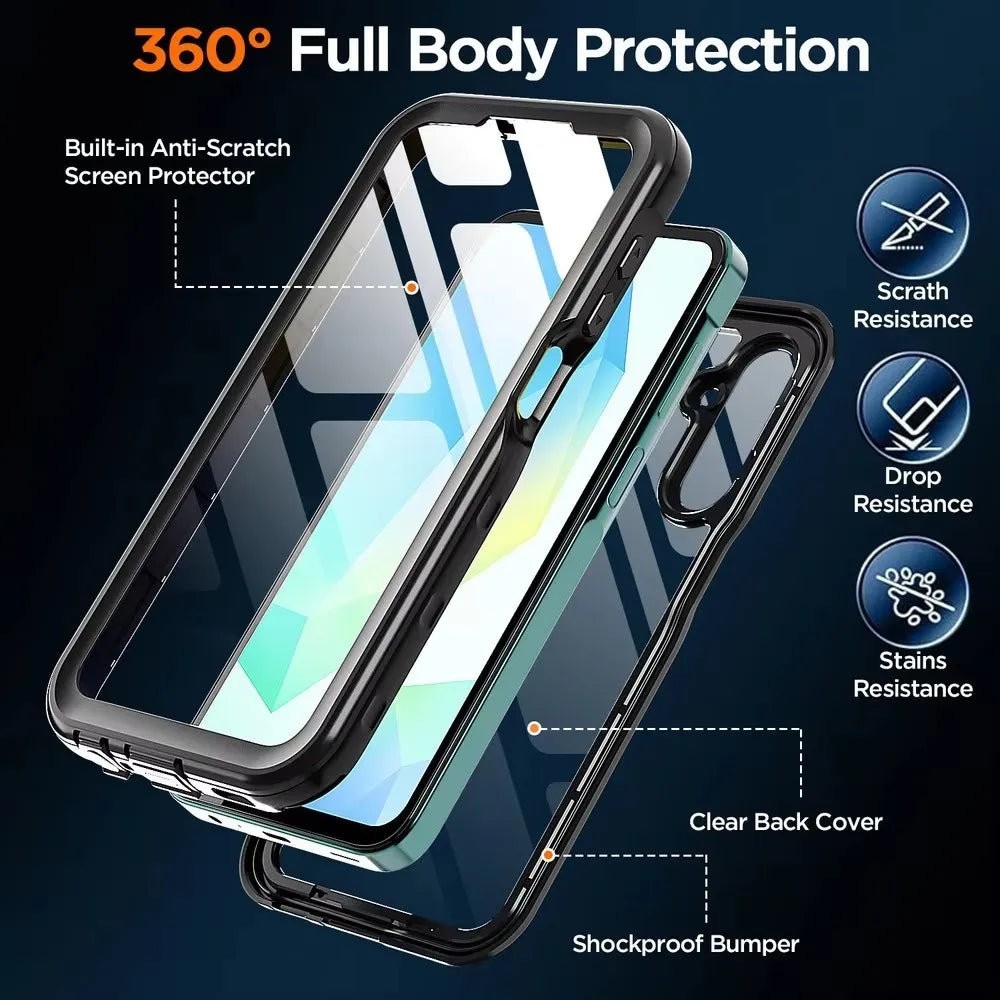 Outdoor Underwater IP68 Waterproof Diving For Samsung Galaxy A16 A26 A36 A56 A15 A25 A35 A55 Shockproof Protect Phone Cover Case