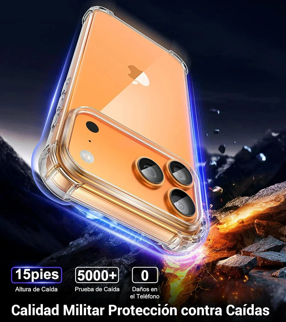 Silicone Soft Case For iPhone 17 Pro Max iPhone16 Shockproof Back Cover Ultra Thin Transparent Shell For iPhone14ProMax 15Pro ﻿