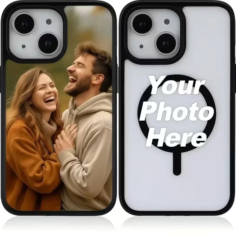 Custom DIY Phone Case For iPhone 17 16 15 14 13 12 11 Pro XS Max Plus Mini X XR Air 16e 17e Magsafe Shockproof PC Clear Cover