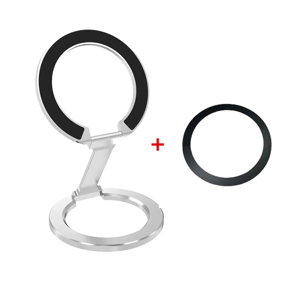 2024 Double-Sided Magnetic Phone Ring Holder for MagSafe Kickstand Magnet Grip for iPhone 15 14 13 12 Pro Android Phone Stand