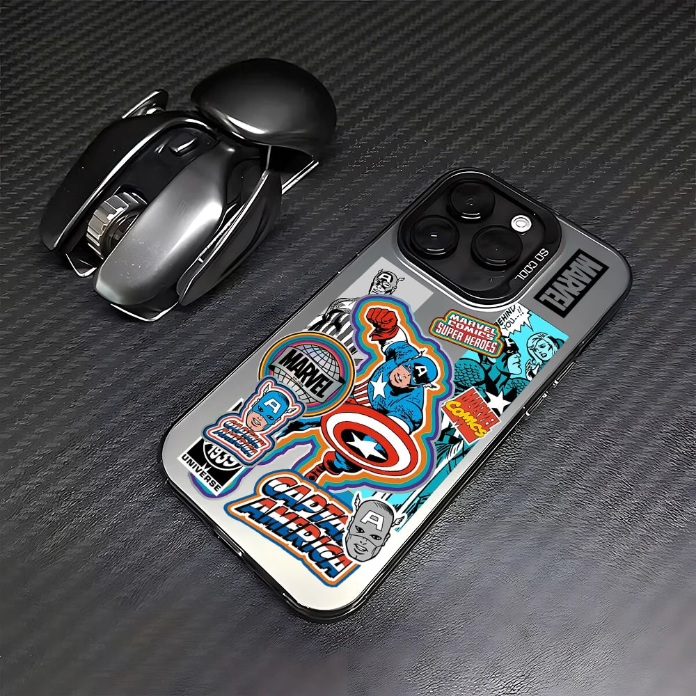 Retro M-MarvelS Super Heroes Case for Samsung Galaxy S24 S23 S22 S21 S20 Note20 Ultra Plus FE M31 4G 5G Matte Shockproof Cover