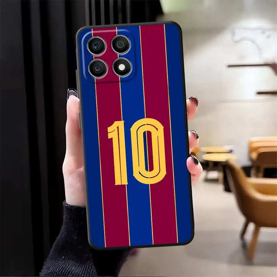 Black Soft Phone Cover Case for Honor X6 90 70 X8 X5b Magic5Lite 200 400 Lite X9a 8X X7 FootBall SuperStar Number