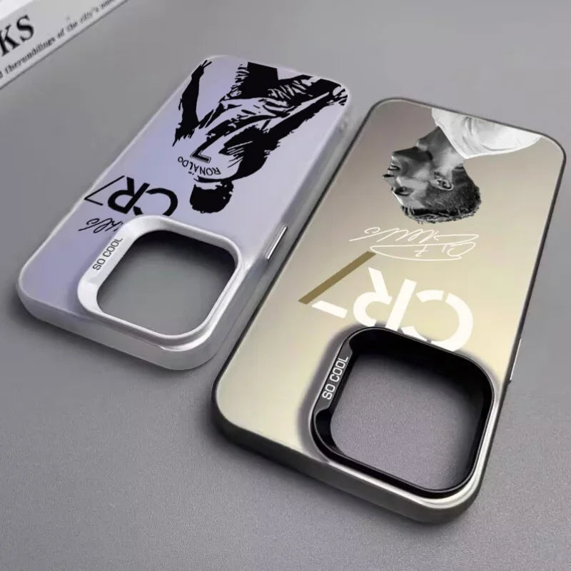 Football Player C-Cristianos R-Ronaldos Phone Case For IPhone 11 Pro Max 16 15 14 X XS MAX XR 8 7 6 Plus 12 13 Mini Hard Cover
