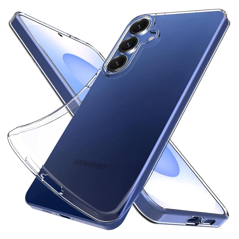 Ultra-thin Clear Phone Case For Samsung Galaxy S25 S24 S23 S26 Plus S22 Ultra S21 Fe S25 Edge A17 A37 A57 Silicone Soft Case