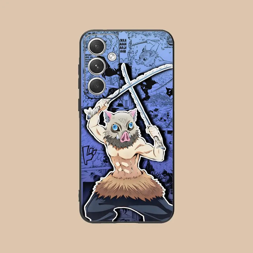Demon Slayer Inosuke Phone Case for Samsung Galaxy S25 S24 S23 S22 S21 S20 Note20 Plus FE Ultra Colour Protective Pretty Cover