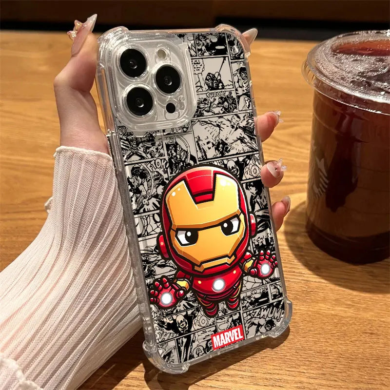 Marvels Cute Ironmans Spidermans Case For Xiaomi 17T Pro 5G 15T 12T 15 F7 Ultra POCO F7 M7 X4 X5 X7 X8 Pro Max Clear Phone Cover