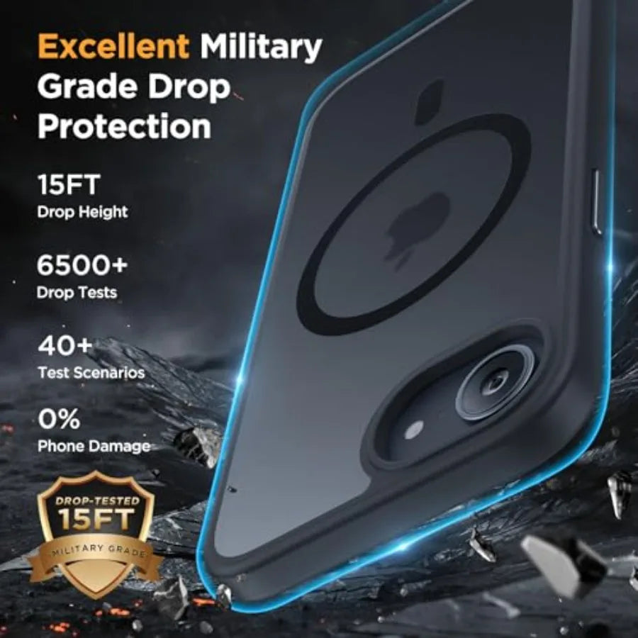 for iPhone 16e case iPhone 17e Case for MagSafe [with 2×9H+ Screen Protectors] TOP Military-Grade Protection Shockproof with Ve