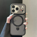 Armor Metal Ring Bracket For Magsafe Magnetic Phone Case For iPhone 17 Air 16 15 14 Plus 13 12 11 17 Pro Max Matte Bumper Cover