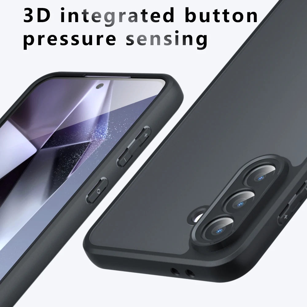 Airbag Super Protection Soft TPU+PC Clear Matte Back Cover For Samsung Galaxy A56 A36 A16 A26 5G Phone Case