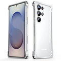 Military Grade Metal Bumper Phone Case For Samsung Galaxy S25 Edge S24 S23 S22 S26 Ultra Aluminum Frame Hard Shockproof Cover
