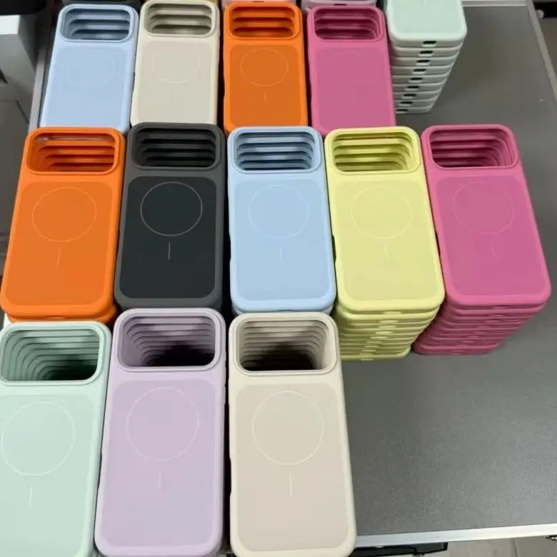 Original Liquid Silicon for Magsafe Case for iPhone 17 Air 16 15 14 14 Pro Max Plus For Apple Cover Magnet Wireless Charge Funda