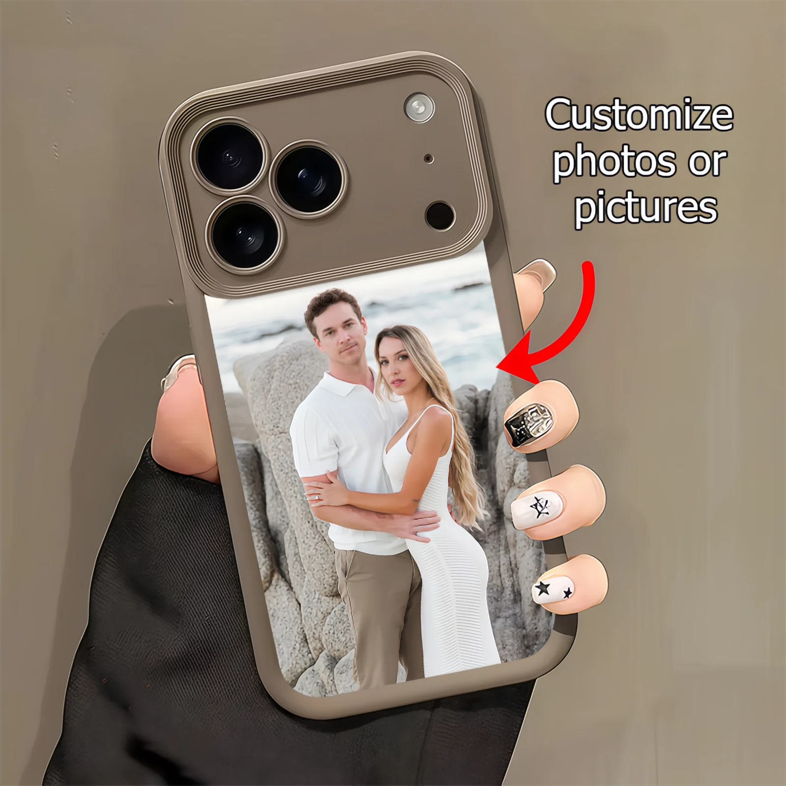 DIY Personalized Picture Custom Photo Phone Case for iPhone 12 Pro Max XS XR Plus SE 2020 13 14 15 16 17 Shockproof Back Cover