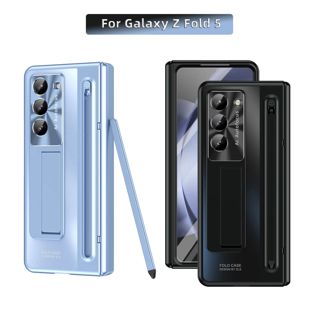 For Samsung Galaxy Z Fold 4 5 6 7 Case With S Pen Stand & Hinge Cover Screen Protector All-inclusive Anti-drop For Z Fold 7 6 5
