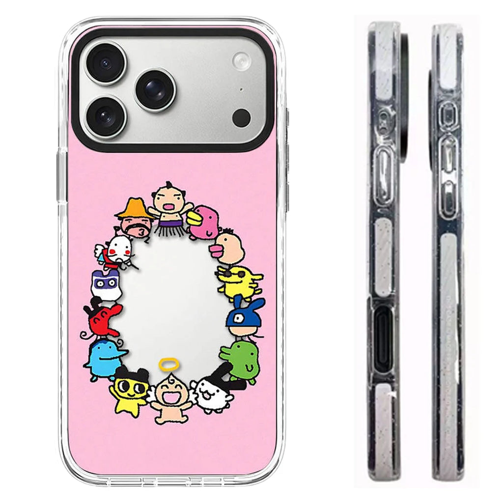 Circular Cartoon Doll White Border Magnetic Phone Case Cover for IPhone 13 14 15 16 17 Pro Max Case for IPhone Air