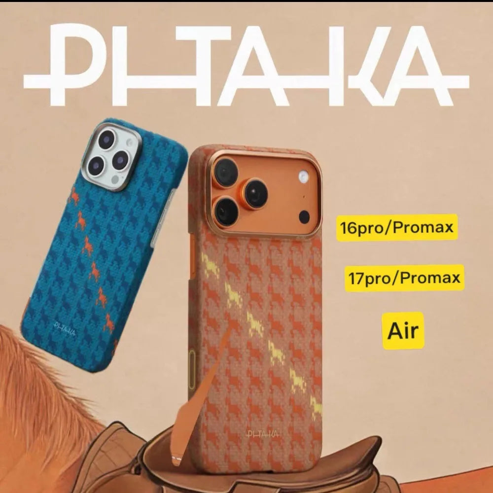 PITAKA Carbon Fiber Case for iPhone 17 Pro Max/17 Pro/16pro Max/16pro/Air Year of The Horse Limited Edition Kevlar Magnetic Case
