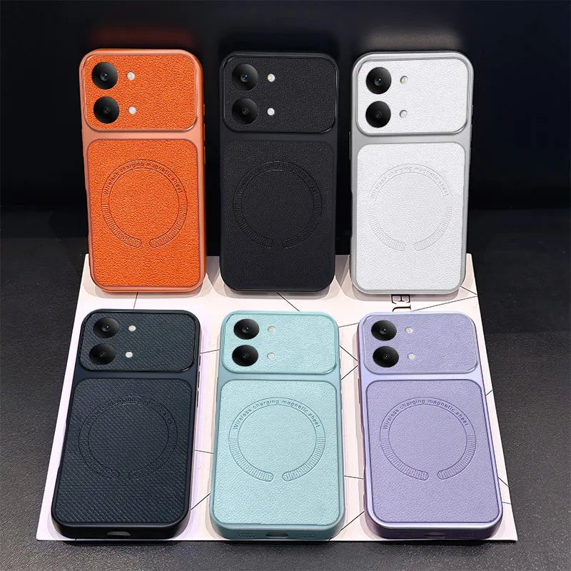 For POCO X8 Pro/X8 Pro Max Case New Lychee Pattern Magnetic Ultra-Thin Cover For Xiaomi Poco X8 Pro Max Wireless Charging Funda