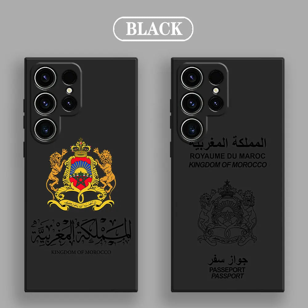 Morocco Flag Passport Coat Phone Case For Samsung Galaxy S26 Ultra Cases S25 FE S24 S23 S21 Ultra S20 S24 FE S22 S26 Plus Cover