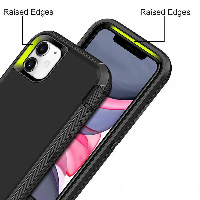 Hybrid Heavy Duty 360 Full Body Case For iPhone 17 16 15 14 13 11 12 Pro Max XS XR XS 7 8Plus Transparent Shockproof Armor Cover