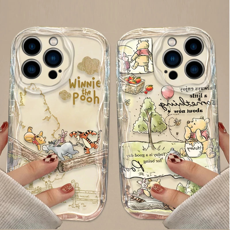 Comics Winnie The Pooh Phone Case For iPhone 17 Air 16 15 14 Plus 13 12 11 Pro Max X XS XR SE 2020 7 8 Soft Silicone Back Cover