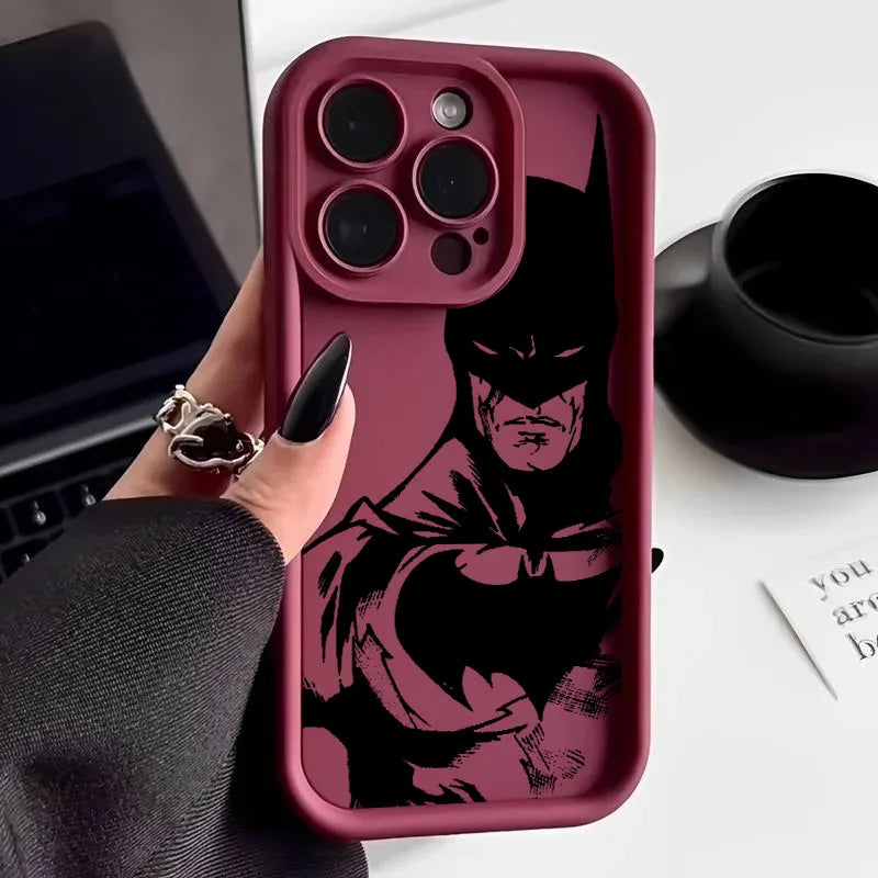The B-Batmans Art Phone Case For iPhone 17E 11 12 13 14 15 16 17 Pro Max Fundas 17 Air 15 Plus 16e 13 Mini Silicone Back Cover