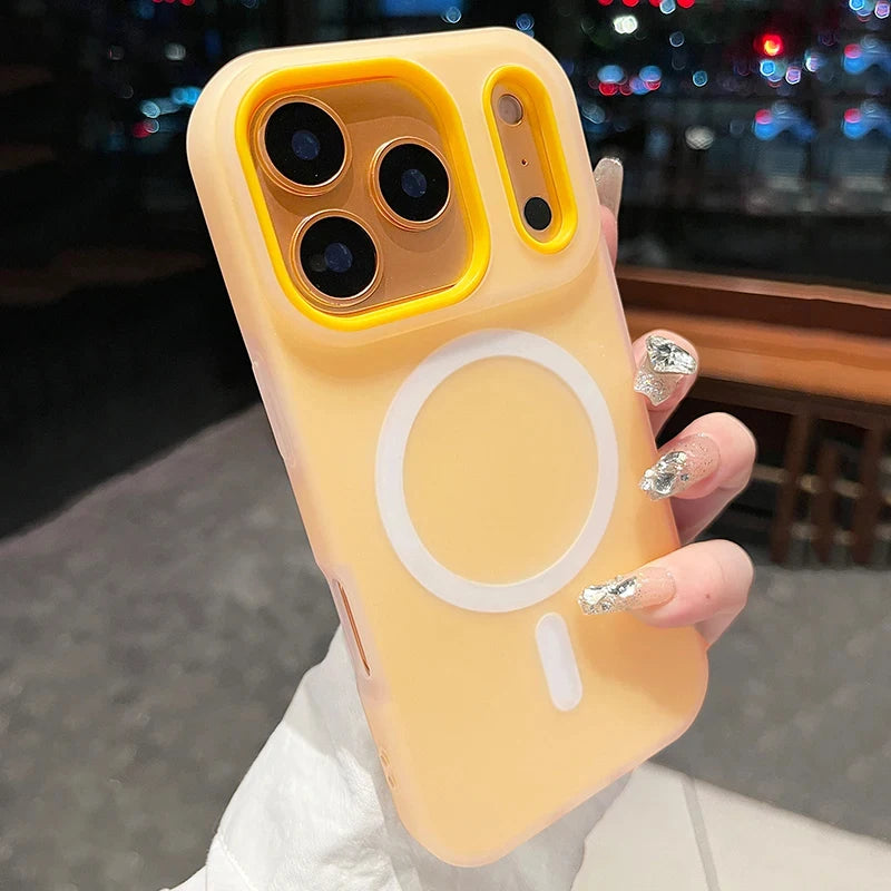Luxury Candy Color 2 IN 1 Magnetic Case For iPhone 17 Air 16 15 14 13 12 11 Pro Max Plus For Magsafe Wireless Charge Matte Cover