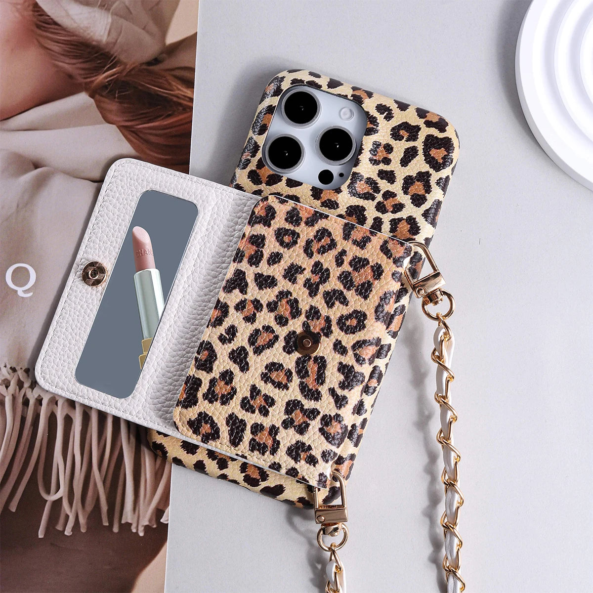 Luxury High-end PU Leather Wallet Case For iPhone 16 15 14 Plus 13 12 11 Pro MaxFashion Crossbody Multifunctional Cover