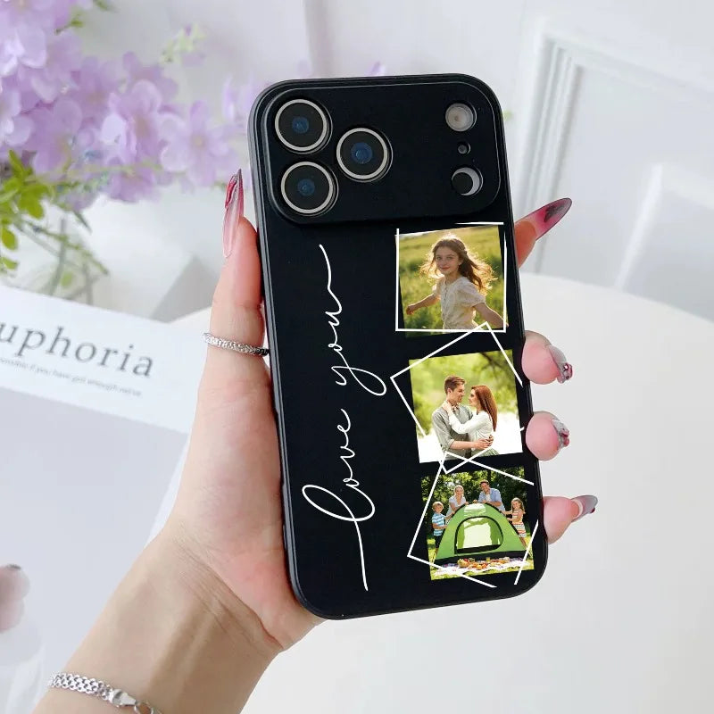 Custom Photos Family Friends Couple Phone Case For iPhone 17 16 15 14 13 12 11 Pro Max Mini 7 8 Plus X XR 17E DIY Picture Cover