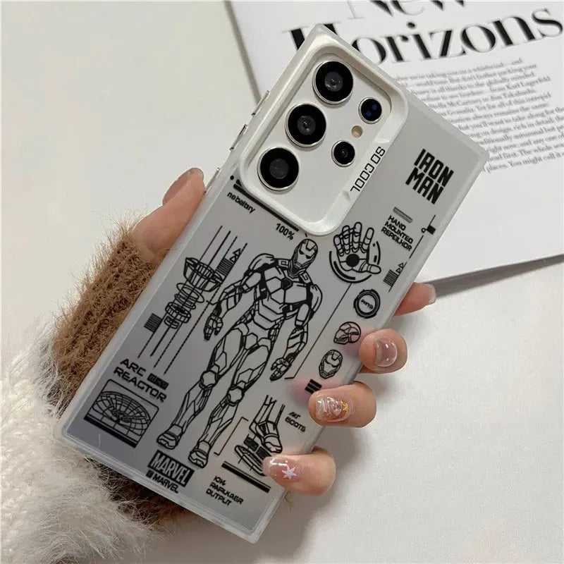 Phone Case For Samsung A06 A12 A13 A14 A15 A16 A23 A24 A25 A26 A33 A34 A35 A36 A52 A54 A55 A56 Cartoon Iron Man