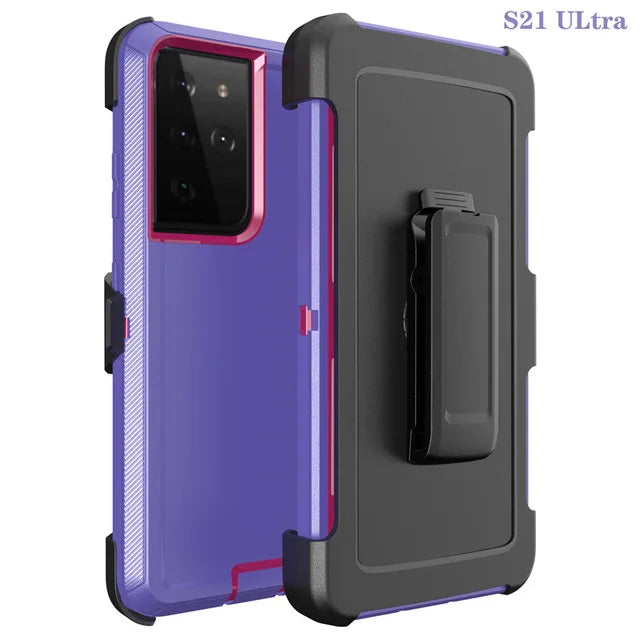 3 IN 1 For Samsung Galaxy S25 S26 ULTRA S25 S26 Plus S25 Heavy Duty Shockproof Armor +Belt CliP Phone Case