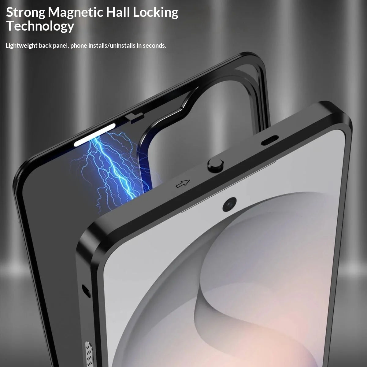 Strong Magnetic Metal heat sinknet Mattet Case For Samsung S26 S25 S24 Ultra Plus S23 Ultra Frosted Translucent Back Panel Cover