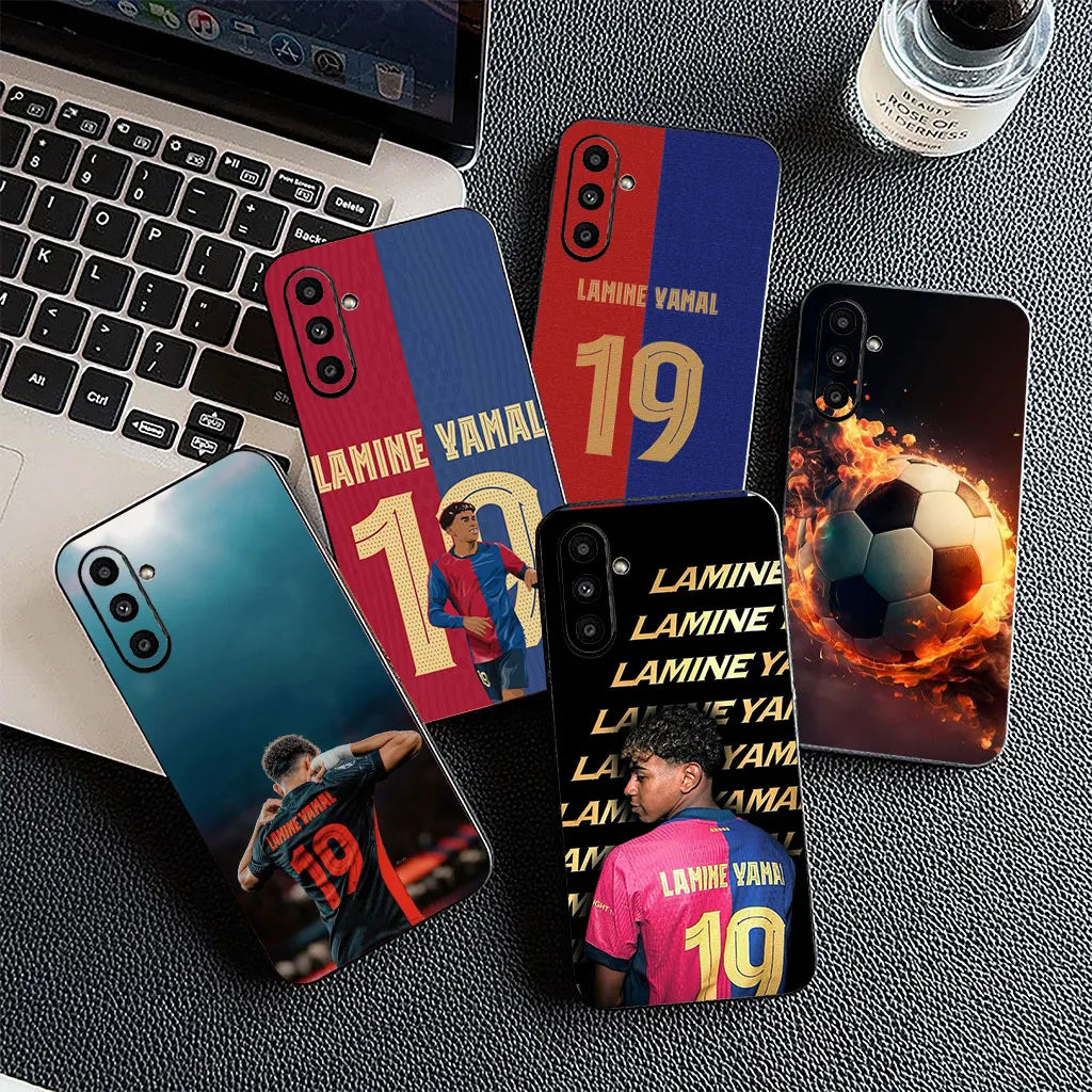 Soft Phone Cover for Xiaomi Redmi 15 9A 9C NFC 7A 9T Note 9 8 7 8T 15c A5 Case Soccer No 19 Spain Football Star No 19 Casing