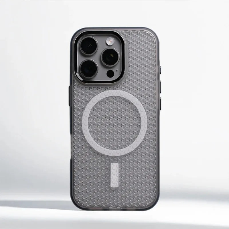 Cooling Heat Dissipation Magnetic Phone Case For iPhone 16 Pro Max 15 17 13 12 Case For Magsafe Wireless Charge Shockproof Cover