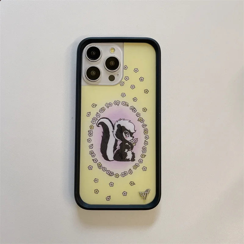 Wildflower 3D Kittens Camo Fox Phone Case for iPhone 16 15 14 13 12 17 Pro Max Plus Air Little Stinker WF Meow Cute Cover
