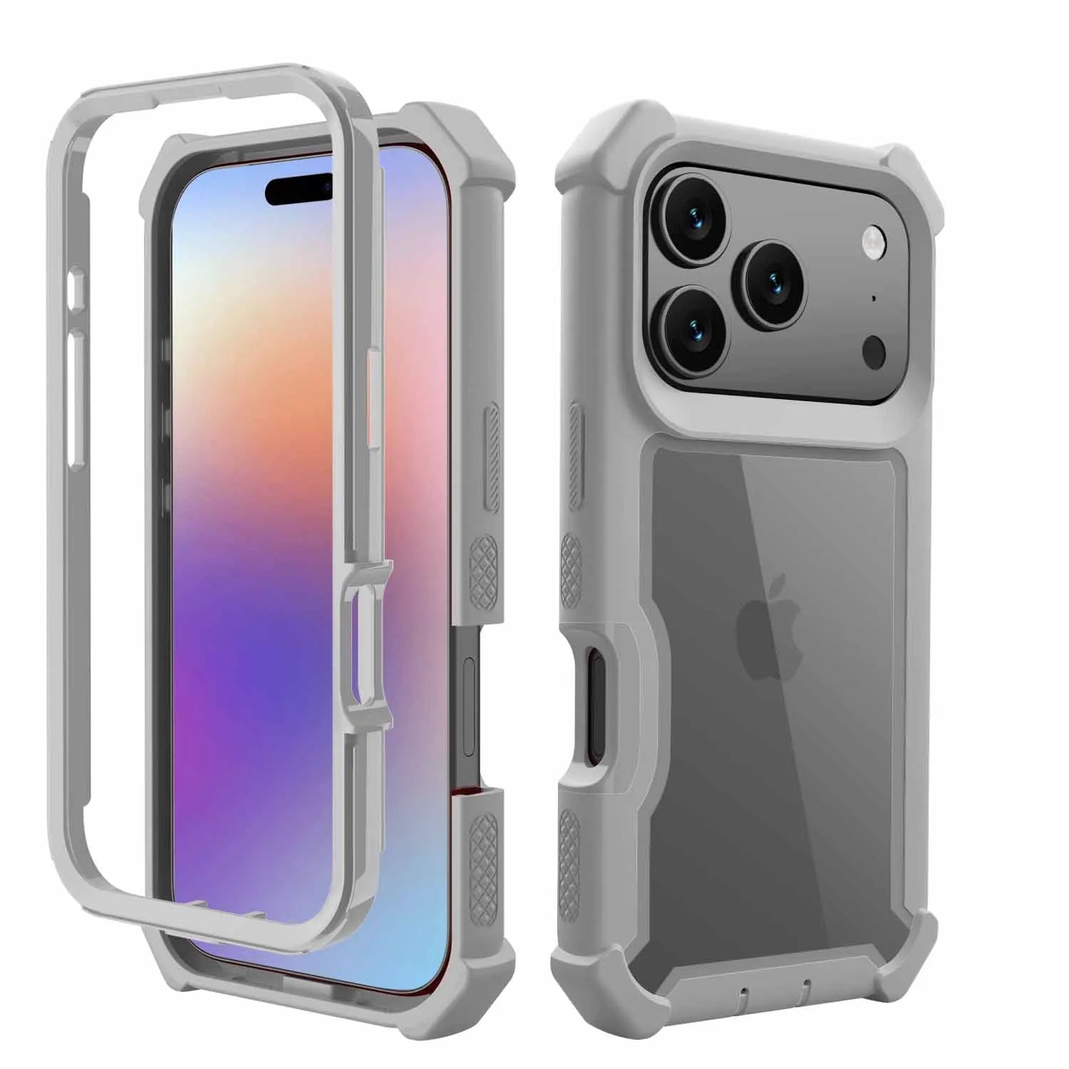 Armor Shockproof Case for iPhone 17 Air 16 E 15 14 Plus 13 12 11 Pro Max Matte Bumper Transparent Acrylic Hard Protective Cover