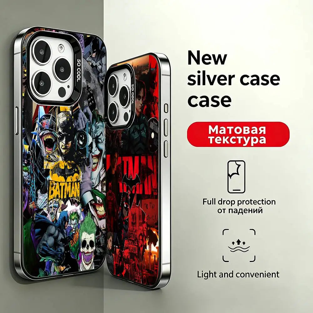 Cool-H-Batmans-S Fashion Phone Case For IPhone 17 16 15 11 12 13 14 Pro Max 16 Plus 12 Mini 7 8 XR XS 15Pro MAX Cove