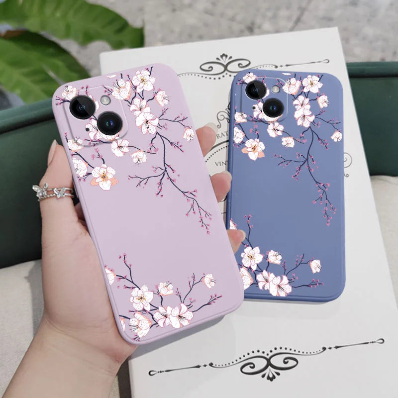 Plum Blossom Phone Case For iPhone 17 17 Air 16 16e 15 14 13 12 11 Plus Pro Max Mini X XR XS Plus Cover