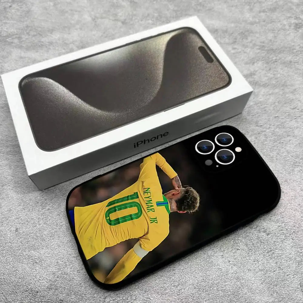 Football 10 For N-NeYmAr Phone Case For iPhone 17,16,15,14,13,12,Pro,Max,Plus,E,SE4,Air,Mini Black Soft Box