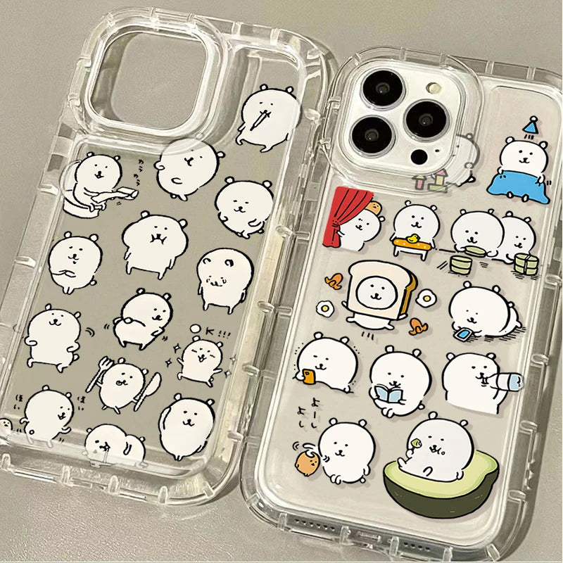 Cartoon Cute Fun Bear Silicone Protective Case For iPhone 12 11 15 13 16 14 Pro Max Plus 7 8 Plus XR X XS SE 2020 Shockproof