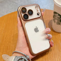 Luxury Soft Matte Phone Case For iPhone 11 12 13 14 15 16 17 Pro Max Plus Air Electroplating Silicone Bumper Back Cases Cover