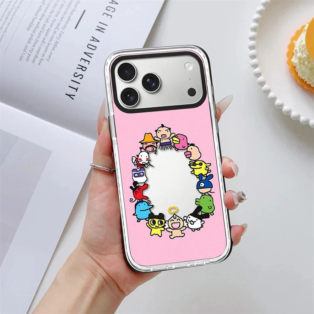 Circular Cartoon Doll White Border Magnetic Phone Case Cover for IPhone 13 14 15 16 17 Pro Max Case for IPhone Air