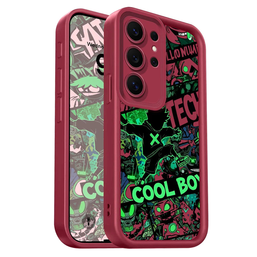Gleaming Boy Phone Case For Samsung Galaxy S26 S25 S24 FE Plus Ultra 5G Staircase Soft Cover