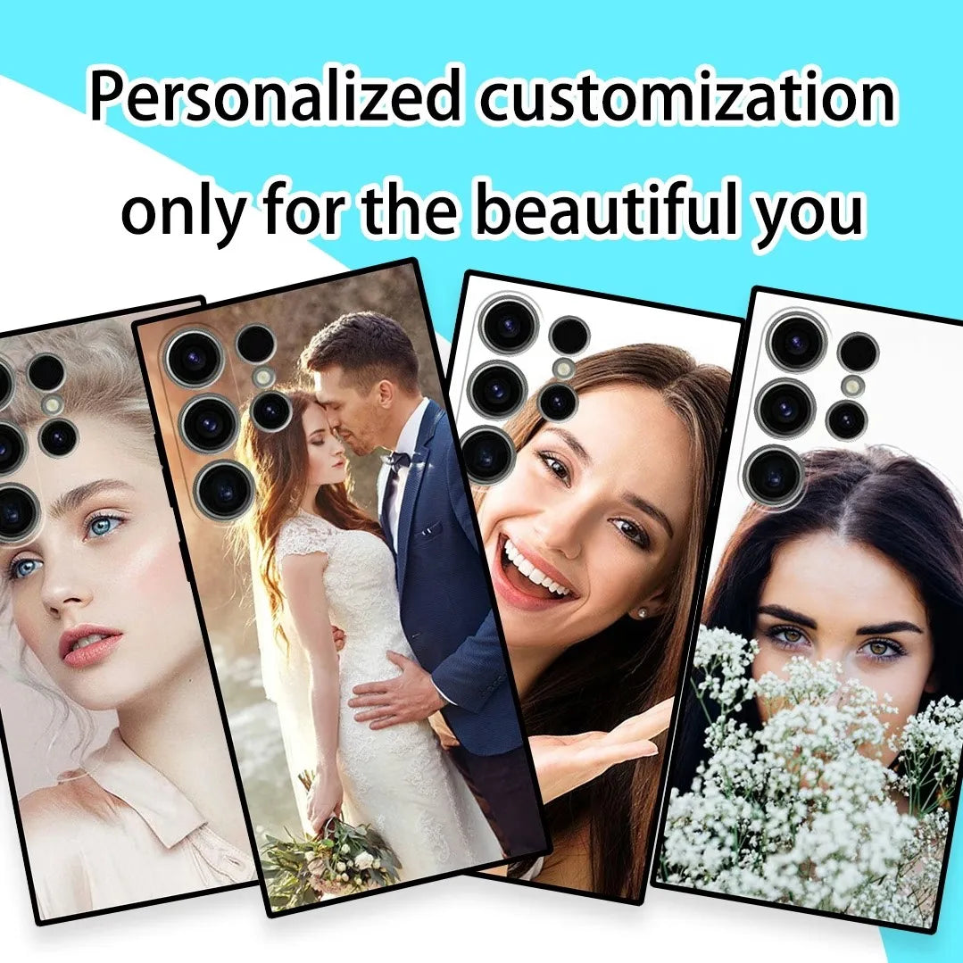 Customized DIY Photo Phone Case For Samsung Galaxy S25 Edge S26 S23 S21 S20 Ultra S10 Plus Lite S24 FE S22 S10e Personal Cover