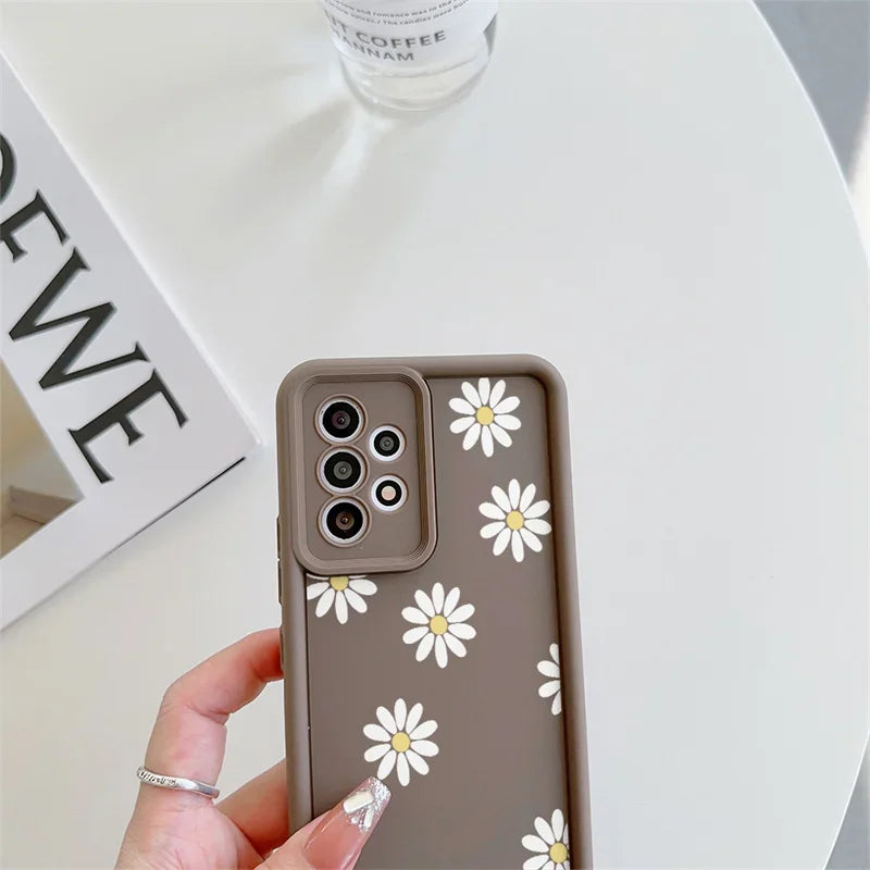 Phone Case For Xiaomi Redmi Note 14 10 11 8 Pro 4G 5G 11S 10S Redmi 9 9C 9A A1 A2 Plus Cases Silicone Retro Daisy Flowers
