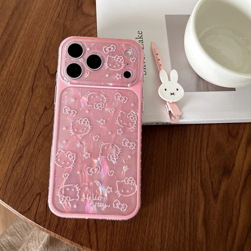 Sanrio Cute Full Hellokitty KT Cats Cartoon Phone Case For iPhone 15 16 17 Pro MaxHello Phone Case Camera Protection Back Cover